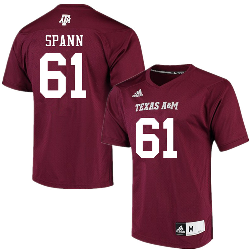 Men #61 Thomas Spann Texas A&M Aggies College Football Jerseys Sale-Maroon Alumni Player